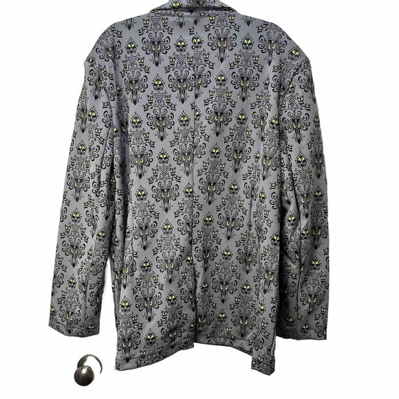 Haunted Mansion Wallpaper Pattern Suit Jacket Blazer Disney Parks XL - Picture 8 of 15